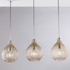 Elegant lampa i glas och metall tillverkad i Italien för raffinerade interiörer - Atlas Viadurini