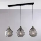 Elegant lampa i glas och metall tillverkad i Italien för raffinerade interiörer - Atlas Viadurini