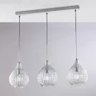 Elegant lampa i glas och metall tillverkad i Italien för raffinerade interiörer - Atlas Viadurini