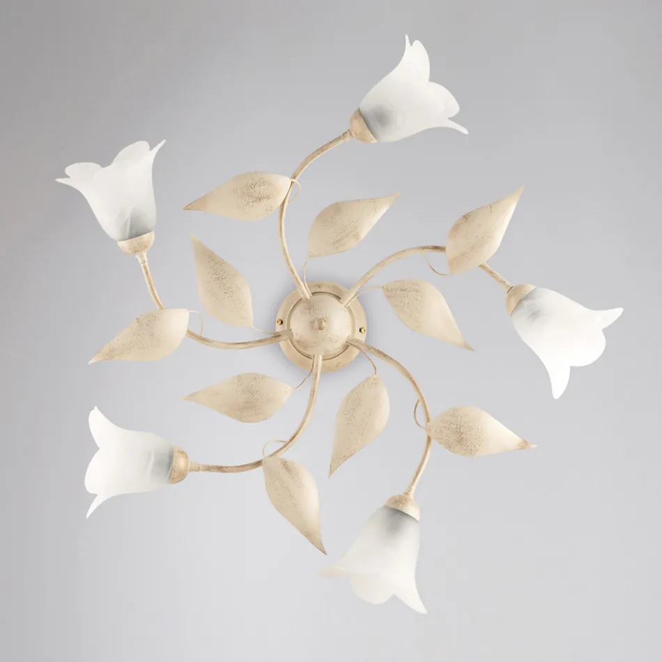 Elegant lampa i glas och metall Tillverkad i Italien för raffinerade interiörer – Sirio Viadurini