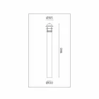 Utomhus trädgårdspollardlampa i mässing, koppar och glas - trädgård av Il Fanale Viadurini