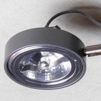 Aluminiumlampa med 2 justerbara lampor handgjorda tillverkade i Italien - Gemina