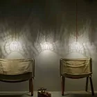 Lampa i bomull och viskos suspenderad In-es.artdesign Modern textur Viadurini