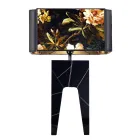 Grilli Zarafa gjorde Italien massivt trä nattduksbord / bordslampa Viadurini