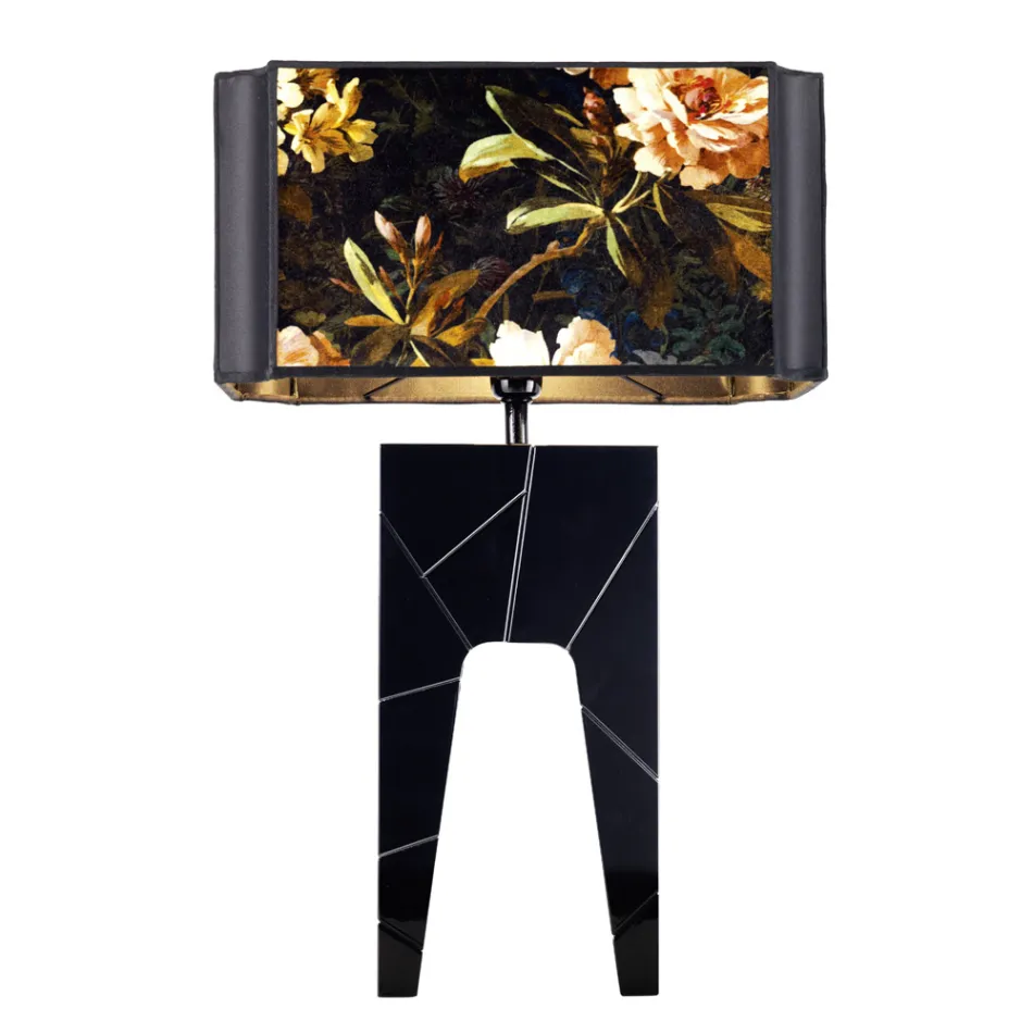 Grilli Zarafa gjorde Italien massivt trä nattduksbord / bordslampa Viadurini