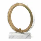 Lampa i vit Carrara marmor och mässing Made in Italy 2 Dimensioner - Nazife Viadurini