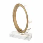 Lampa i vit Carrara marmor och mässing Made in Italy 2 Dimensioner - Nazife Viadurini