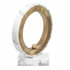 Lampa i vit Carrara marmor och mässing Made in Italy 2 Dimensioner - Nazife Viadurini