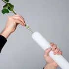 Design plastlampa med lysande blommavas - Ampull från Myyour Viadurini