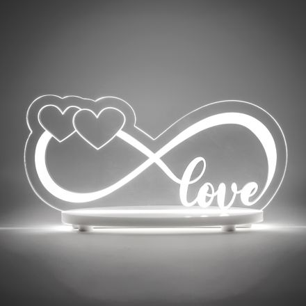 Infinito Amore Transparent plexiglaslampa Tillverkad i Italien - Forever Viadurini