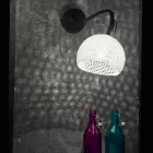 Plast- och bomullsvägglampa In-es.artdesign Modern A1-textur Viadurini