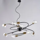 Italienskt tillverkad lampa i glas och metall för eleganta utrymmen – Venere Viadurini