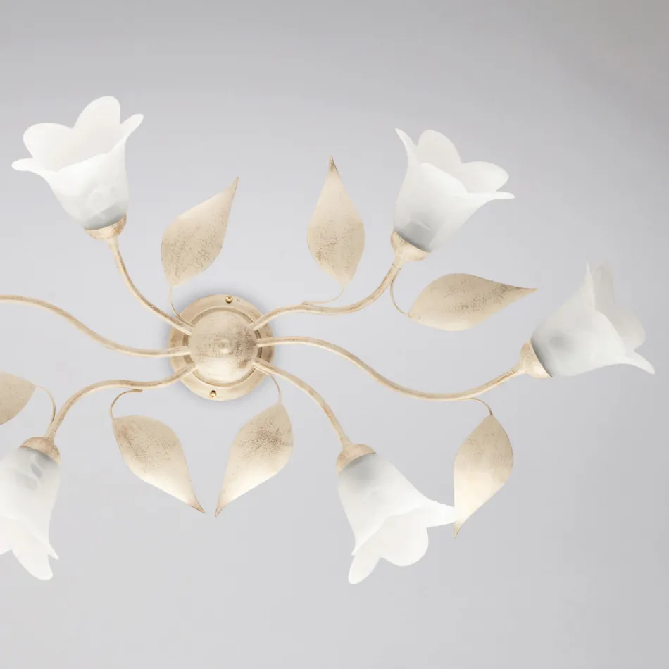 Tillverkad i Italien, lampa i glas och metall för eleganta möbler – Sirio Viadurini