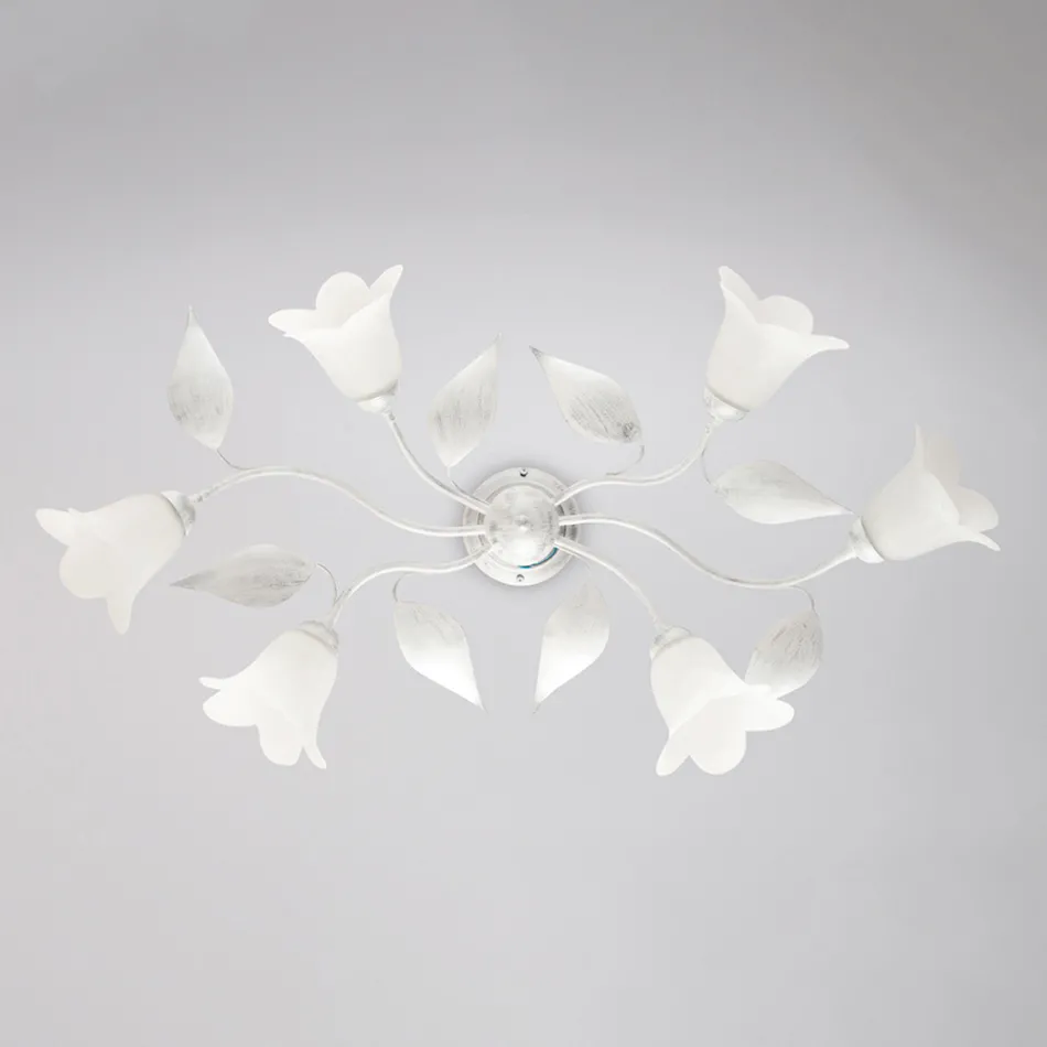 Tillverkad i Italien, lampa i glas och metall för eleganta möbler – Sirio Viadurini