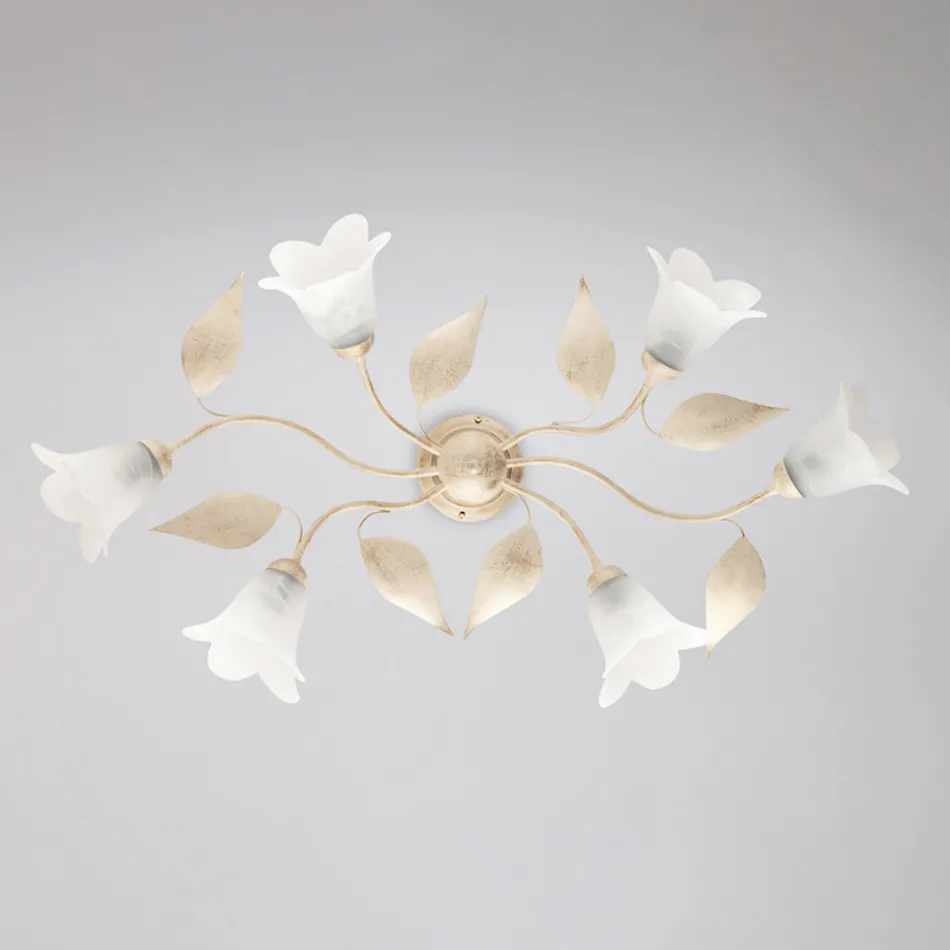 Tillverkad i Italien, lampa i glas och metall för eleganta möbler – Sirio Viadurini