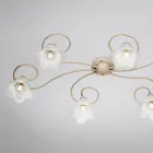 Tillverkad i Italien, glas- och metalllampa för raffinerade interiörer – Cometa Viadurini