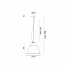 Industriell lampa i järn suspension Loft Media Il Fanale Viadurini