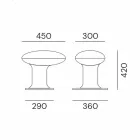 Led trädgårdslampa i grå eller brun gjutjärnsdesign - Bitta av Il Fanale Viadurini