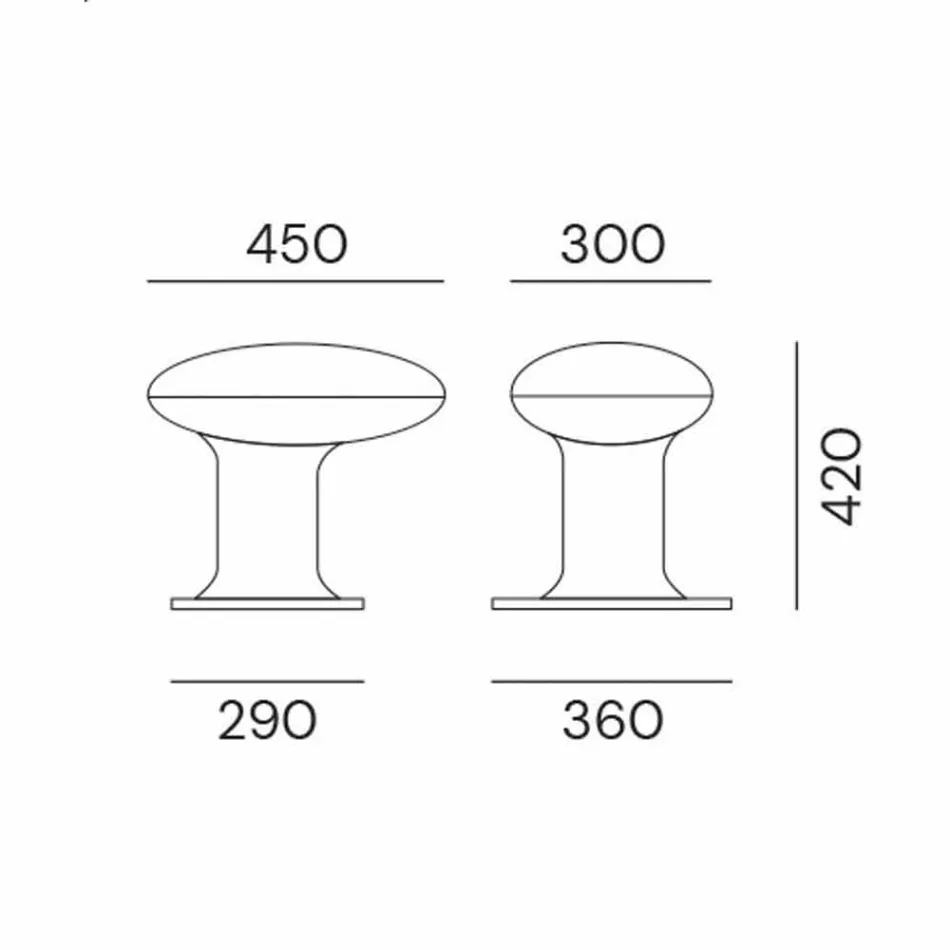 Led trädgårdslampa i grå eller brun gjutjärnsdesign - Bitta av Il Fanale Viadurini