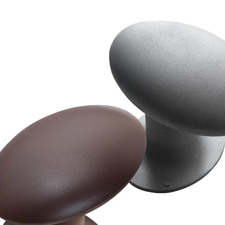 Design Led trädgårdslampa i grått eller brunt gjutjärn - Bitta av Il Fanale Viadurini