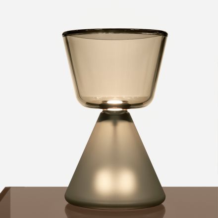 Murano LED-bordslampa i blåst glas Tillverkad i Italien - Isola Viadurini