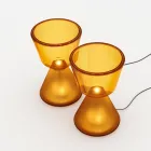 Murano LED-bordslampa i blåst glas Tillverkad i Italien - Isola Viadurini