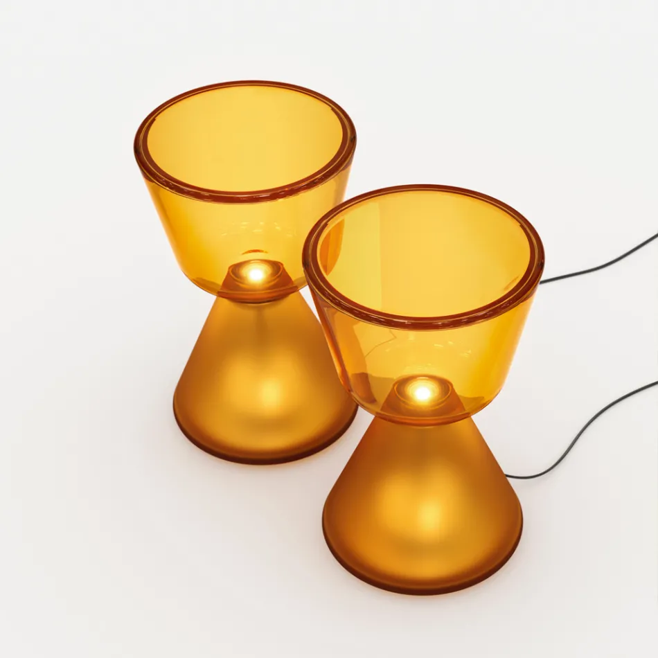 Murano LED-bordslampa i blåst glas Tillverkad i Italien - Isola Viadurini