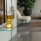Murano LED-bordslampa i blåst glas Tillverkad i Italien - Isola Viadurini
