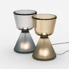 Murano LED-bordslampa i blåst glas Tillverkad i Italien - Isola Viadurini