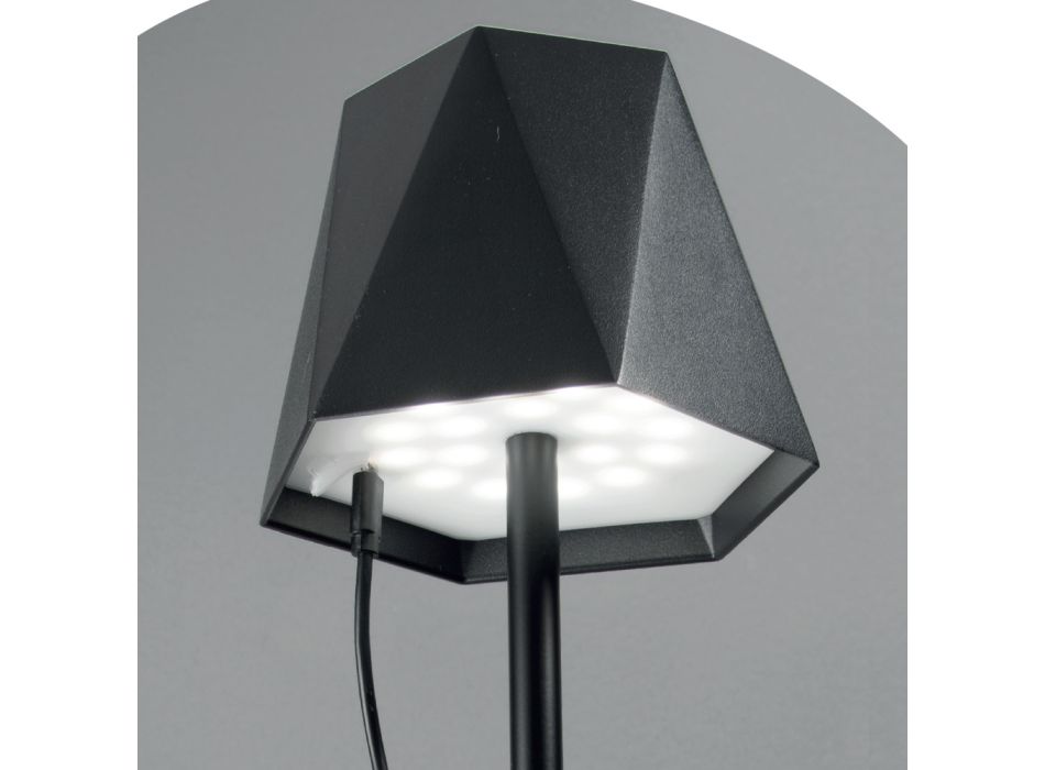 Led Bordslampa för Outdoor Touch i metall och USB-laddning - Villard Viadurini