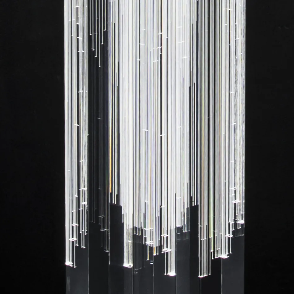 Led Crystal Golvlampa Satin Akryl Design Triptyk - Crystol Viadurini