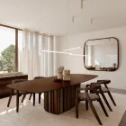 Modern LED-lampa i ribbat glas med exklusiv design tillverkad i Italien - Lys Viadurini