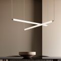 Modern LED-lampa i ribbat glas med exklusiv design tillverkad i Italien - Lys