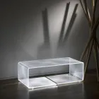 Ledlampa Lysande Transparent Akryl Soffbord Laser Decor - Robiola Viadurini