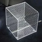 Ledlampa Lysande Transparent Akryl Soffbord Laser Decor - Robiola Viadurini