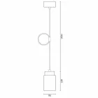 Modern hänglampa i vit keramik gjord i Italien Asien Viadurini