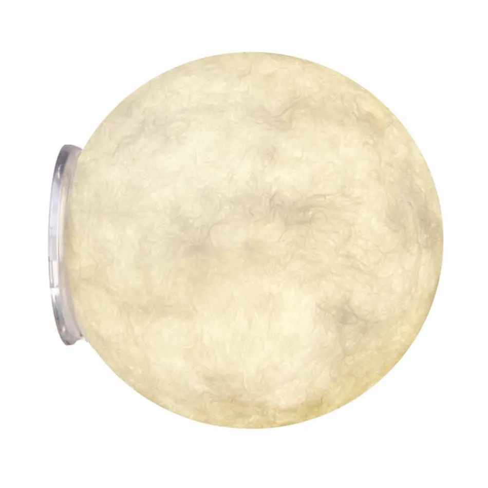 Modern vägglampa In-es.artdesign A. Månen i nebulit Viadurini