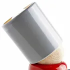 Moderna bordslampa av keramik och bokträ tillverkad i Italien Asien Viadurini