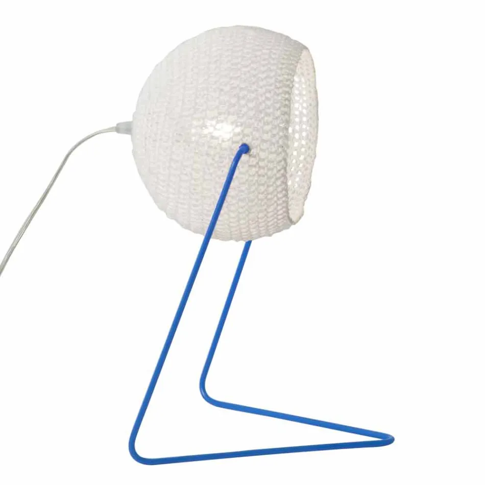 Moderna bordslampa In-es.artdesign Handgjord bomull T1 textur Viadurini