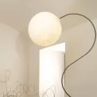 Modern vit golvlampa nebulit In-es.artdesign Luna H210cm Viadurini