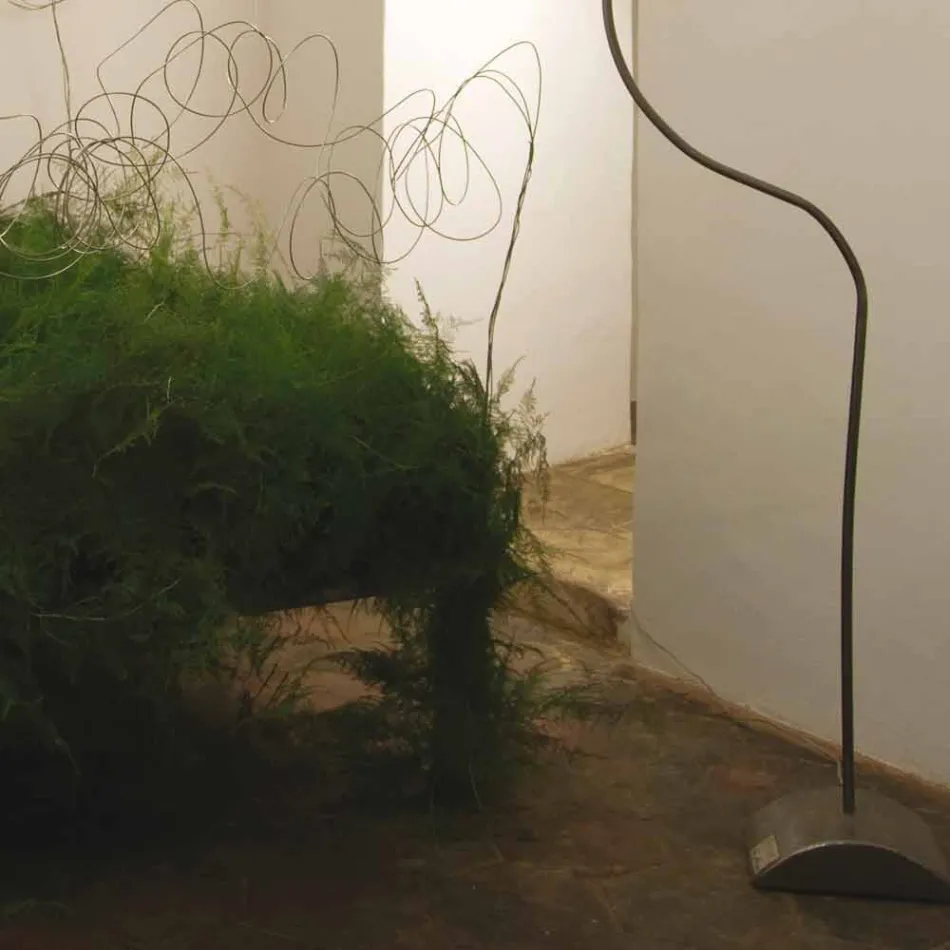 Modern vit golvlampa nebulit In-es.artdesign Luna H210cm Viadurini