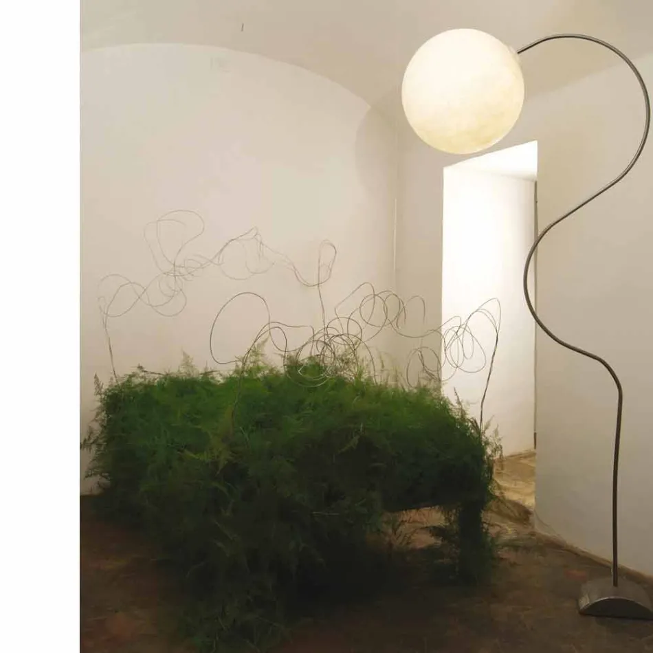 Modern vit golvlampa nebulit In-es.artdesign Luna H210cm Viadurini