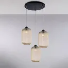Modern lampa i glas och metall tillverkad i Italien, perfekt för alla rum - Aquila Viadurini