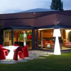 Modern utomhuslampa Slide Pivot ljus vit gjord i Italien Viadurini