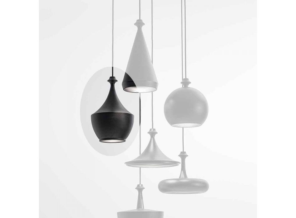 Modern hängande lampa i keramik tillverkad i Italien - Lustrini L3 Aldo Bernardi Viadurini