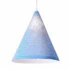 Modern upplyst lampa In-es.artdesign Jazz Stripe i färgad ull Viadurini