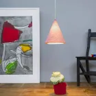 Modern upplyst lampa In-es.artdesign Jazz Stripe i färgad ull Viadurini