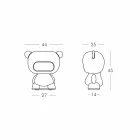 Slide Ren färgad bordslampa björn gjord i Italien Viadurini