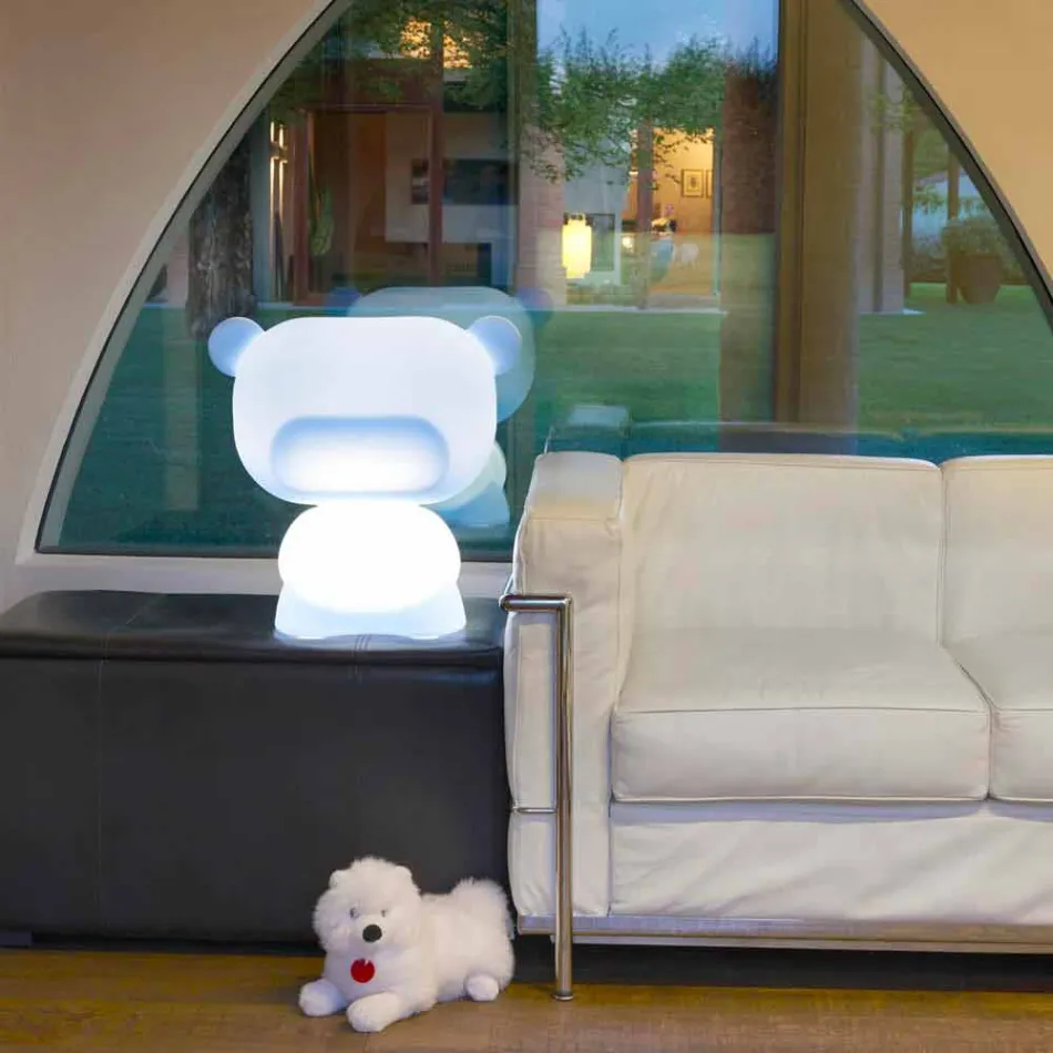 Slide Ren färgad bordslampa björn gjord i Italien Viadurini