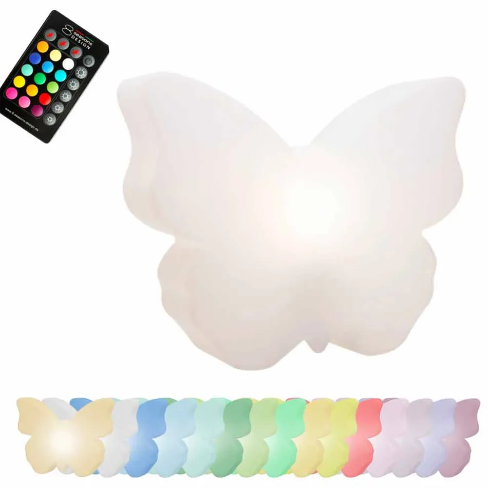 Lampa för exteriör eller interiör, White Butterfly Modern Design - Farfallastar Viadurini